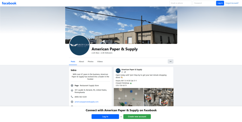 American paper facebook page